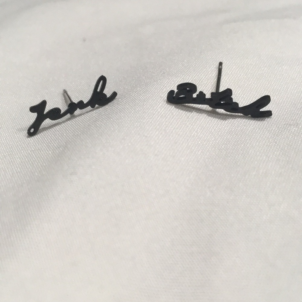 Supernatural bitch/jerk earrings